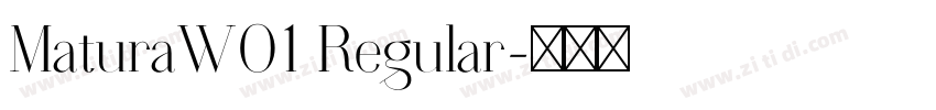 MaturaW01 Regular字体转换